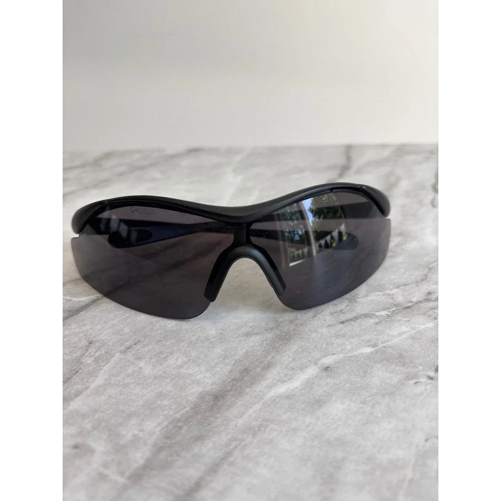 GTV Z87+ Sport Sunglasses Men OS Black Excellent Wrap Around Shield Y2K Style
